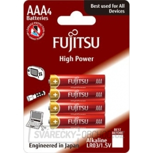 Fujitsu High Power alkalická baterie LR03/AAA, blistr 4ks gallery main image