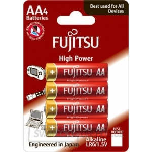 Fujitsu High Power alkalická baterie LR06/AA, blistr 4ks