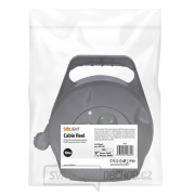 Solight prodlužovací kabel na bubnu, 4 zásuvky, černý, 10m náhled