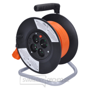 Solight prodlužovací kabel na bubnu, 4 zásuvky, oranžový kabel, černý buben, 20m Náhled Solight prodlužovací kabel na bubnu, 4 zásuvky, oranžový kabel, černý buben, 20m Náhled