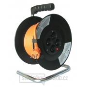 Solight prodlužovací kabel na bubnu, 4 zásuvky, oranžový, 25m gallery main image