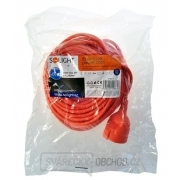 Solight prodlužovací kabel - spojka, 1 zásuvka, oranžová, plochá, 20m Náhled