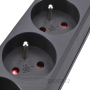 Solight prodlužovací kabel, 3 zásuvky, černý, 2m Náhled