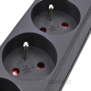 Solight prodlužovací kabel, 3 zásuvky, černý, 3m Náhled