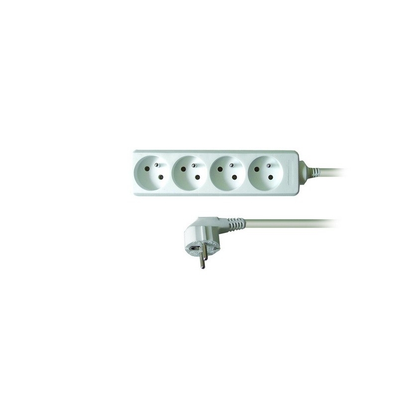 Levně Solight prodlužovací kabel, 4 zásuvky, bílý, 1,5m PP20