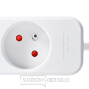 Solight prodlužovací kabel, 4 zásuvky, bílý, 2m Náhled