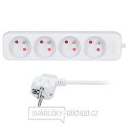 Solight prodlužovací kabel, 4 zásuvky, bílý, 2m Solight prodlužovací kabel, 4 zásuvky, bílý, 2m gallery main image