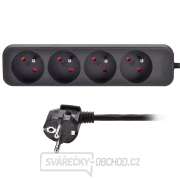 Solight prodlužovací kabel, 4 zásuvky, černý, 3m Solight prodlužovací kabel, 4 zásuvky, černý, 3m gallery main image