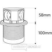Solight prodlužovací kabel, 4 zásuvky, stříbrný, 1,5m, kruhový tvar Náhled