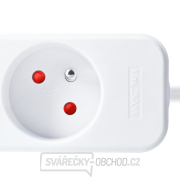 Solight prodlužovací kabel, 5 zásuvek, bílý, 3m Náhled