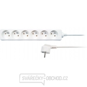 Solight prodlužovací kabel, 6 zásuvek, bílý, 3m gallery main image