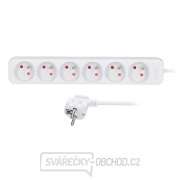 Solight prodlužovací kabel, 6 zásuvek, bílý, 3m Solight prodlužovací kabel, 6 zásuvek, bílý, 3m gallery main image