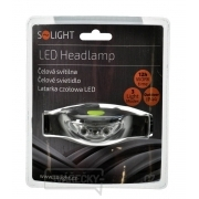 Solight čelová LED svítilna, 3x LED, černo-šedá, 2x CR2032 Náhled