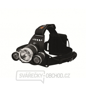 Solight LED čelová svítilna SUPER POWER, 900lm, 3x Cree LED, 4x AA