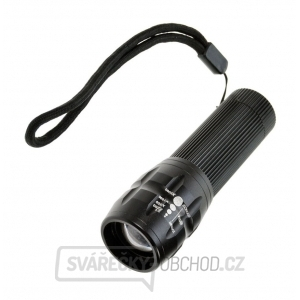 Solight kovová svítilna, 1W LED, černá, fokus, 3 x AAA gallery main image