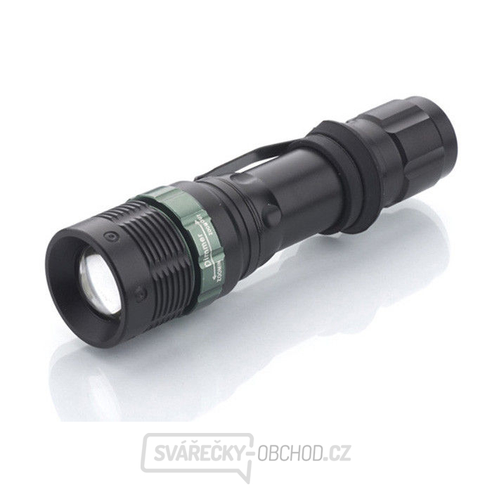 Solight kovová svítilna, 3W CREE LED, černá, fokus, 3x AAA