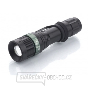 Solight kovová svítilna, 3W CREE LED, černá, fokus, 3x AAA