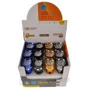 Solight LED svítilna, kovová, 4 barvy, se šňůrkou, 14x LED, 3x AAA Náhled