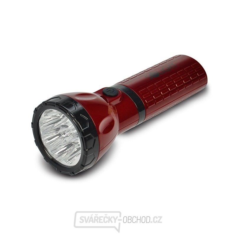 Solight nabíjecí LED svítilna, plug-in, Pb 800mAh, 9x LED, červenočerná