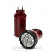 Solight nabíjecí LED svítilna, plug-in, Pb 800mAh, 9x LED, červenočerná Náhled
