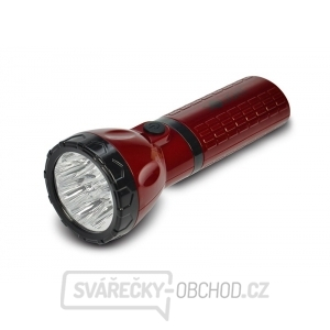 Solight nabíjecí LED svítilna, plug-in, Pb 800mAh, 9x LED, červenočerná