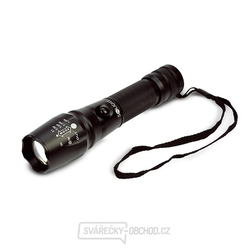 Solight profesionální nabíjecí LED svítilna, T6 XML Cree LED, 600lm, Li-Ion 