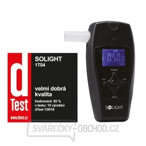 Solight alkohol tester profi, 0,1 - 3,0‰ BAC, citlivost 0,1‰, barevný displej, automatické čištění gallery main image