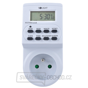 Solight časový spínač digitální, displej, 17 režimů Solight časový spínač digitální, displej, 17 režimů gallery main image