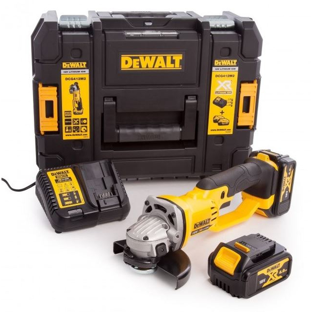 Aku úhlová bruska 125mm DeWalt DCG412M2 18V XR 2x4,0Ah + kufr DCG412M2