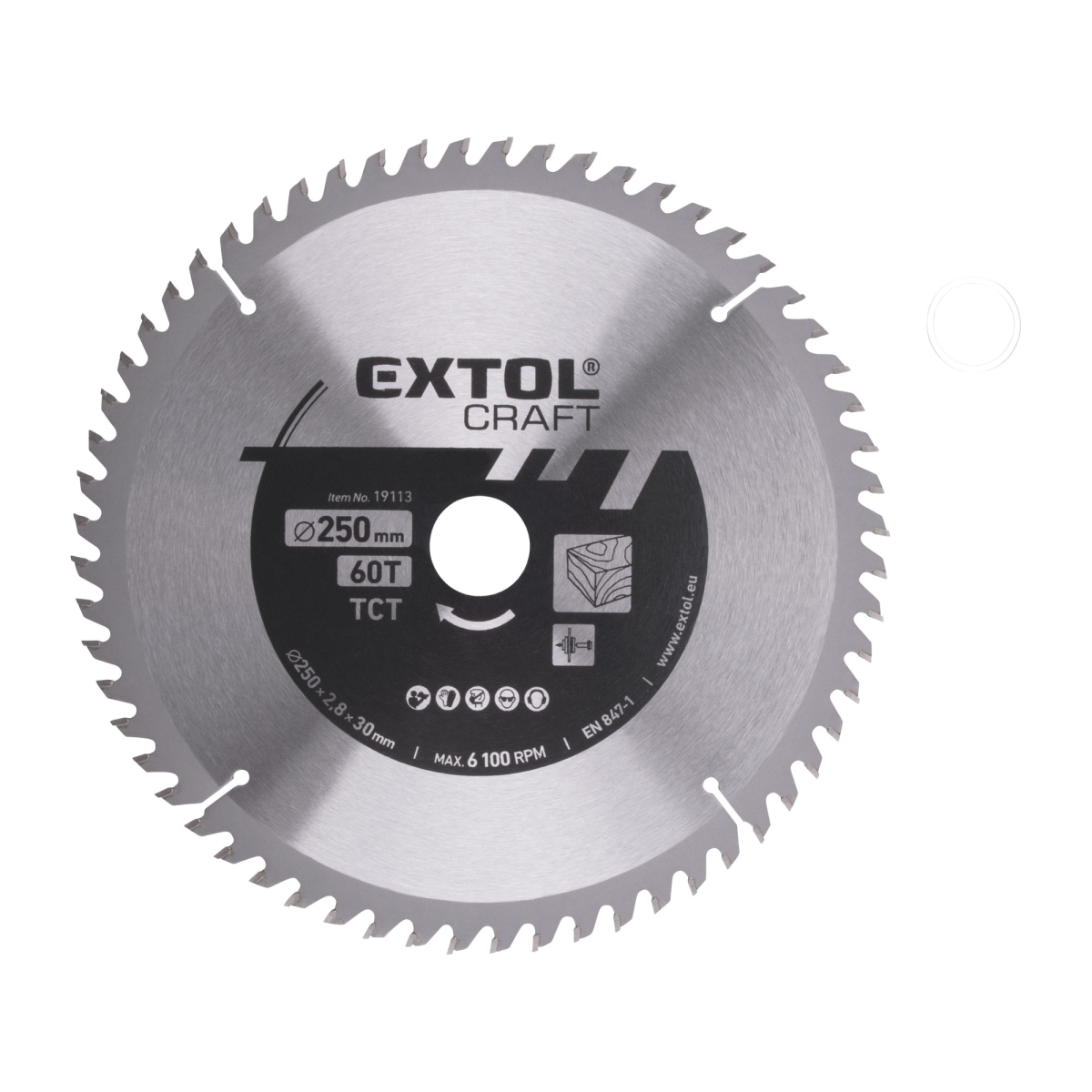Levně Kotouč pilový s SK plátky, 250x1,8x30mm 60T 19113