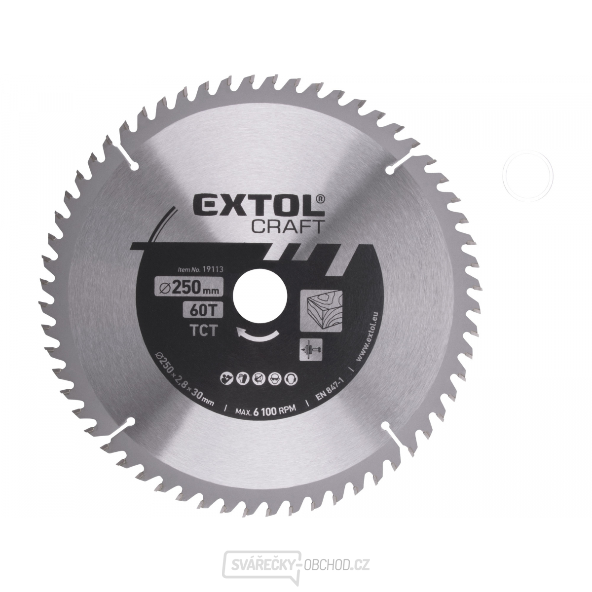 Kotouč pilový s SK plátky, 250x1,8x30mm 60T