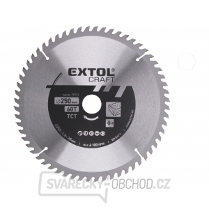 Kotouč pilový s SK plátky, 250x1,8x30mm 60T Kotouč pilový s SK plátky, 250x1,8x30mm 60T gallery main image