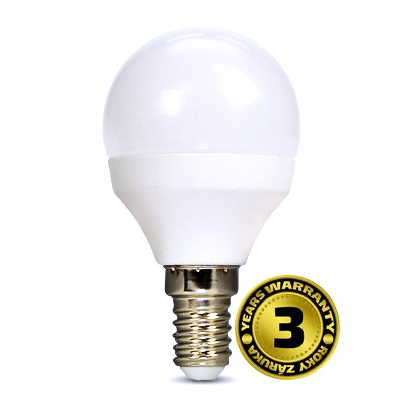 Solight LED žárovka, miniglobe, 6W, E14, 6000K, 450lm WZ420