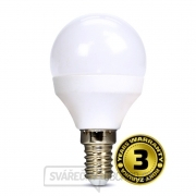 Solight LED žárovka, miniglobe, 6W, E14, 6000K, 450lm gallery main image