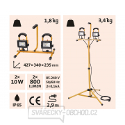 Reflektor LED, 2x800lm, se stojanem 125cm náhled