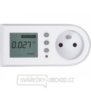 Měřič spotřeby el. energie - wattmetr, kW, kWh, CO2 Měřič spotřeby el. energie - wattmetr, kW, kWh, CO2 gallery main image