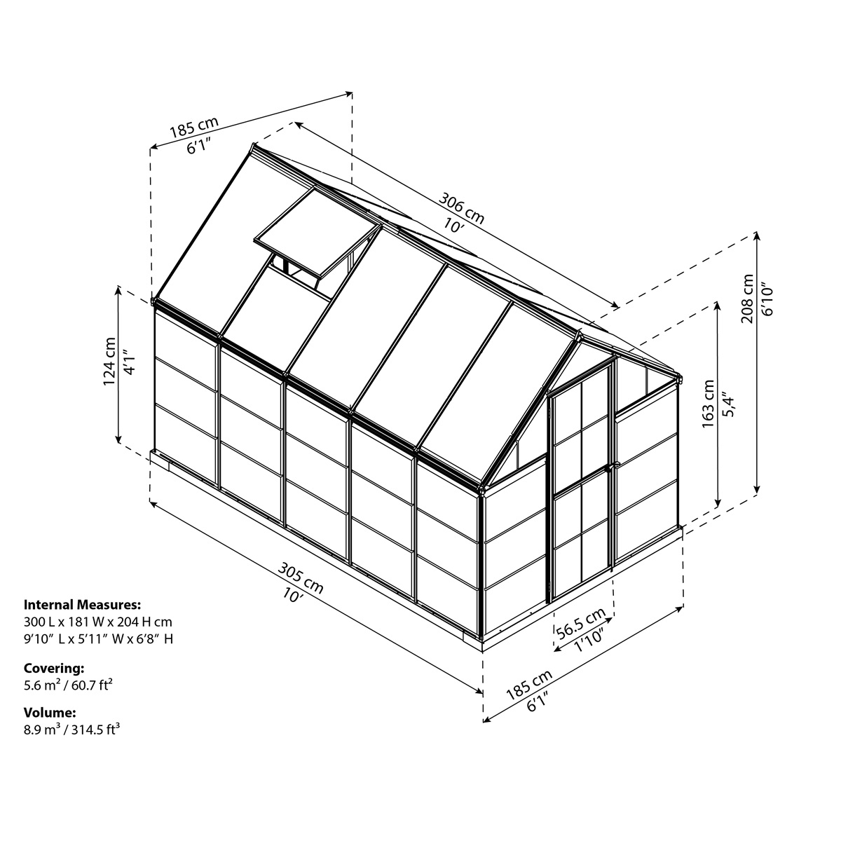 Polykarbonátový skleník Palram hybrid 6x10 Náhled