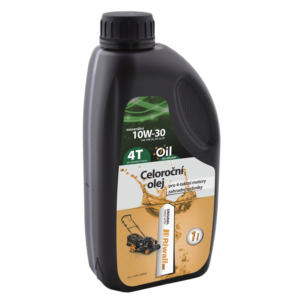 Celoroční olej Riwall pro 4-taktní motory (1 l, SAE10W-30) RACC00006