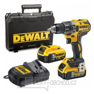 DCD791P2 Aku bezuhlíková vrtačka 18V XR 2x5,0 Ah DeWALT + kufr