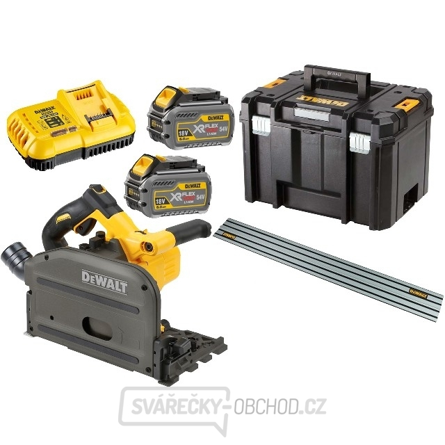 Aku ponorná kotoučová pila 54V, 2x 6Ah + lišta DeWALT DCS520T2R FLEXVOLT