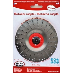 Rotační rašple 125x22,2mm - standard čepel 2,0mm ROTO12520