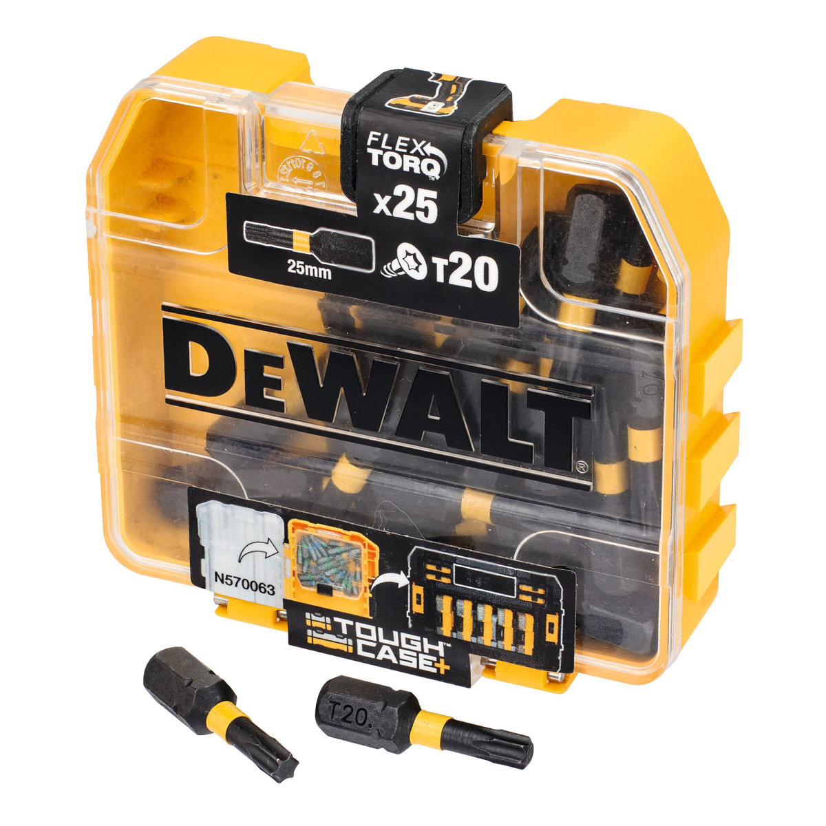 Levně DT70557T Sada bitů s drážkou Torx, 25ks, T20, 25 mm, torzní, DeWALT DT70557T
