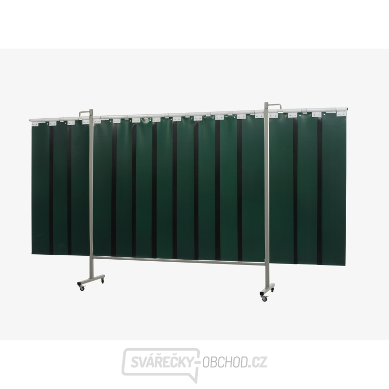 Ochranná svařovací zástěna Omnium Triptych GREEN 6 - lamely 200x375 cm