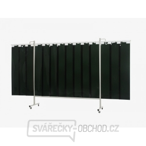 Ochranné svařovací zástěny Omnium Triptych GREEN 9- lamely 200x375 cm