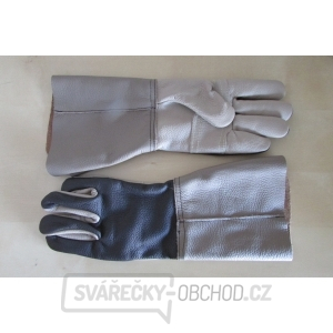 Svářečské rukavice pětiprsté celokožené s dlouhou manžetou svářečské   Svářečské rukavice pětiprsté celokožené s dlouhou manžetou svářečské   gallery main image