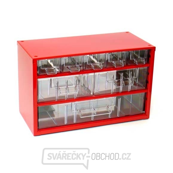 Závěsná skříňka - 5 M, 2 S, 1 V - červená 6733C