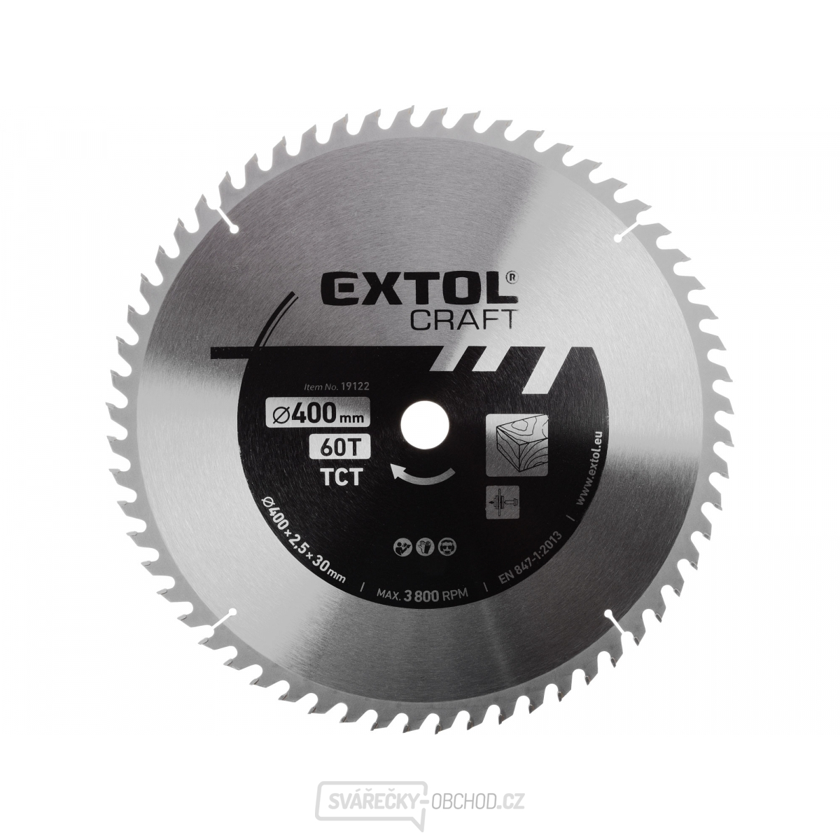 Kotouč pilový s SK plátky, 400x2,5x30mm 60T