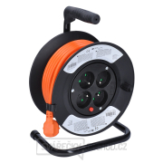 Solight prodlužovací kabel na bubnu, 4 zásuvky, oranžový kabel, 15m Solight prodlužovací kabel na bubnu, 4 zásuvky, oranžový kabel, 15m gallery main image