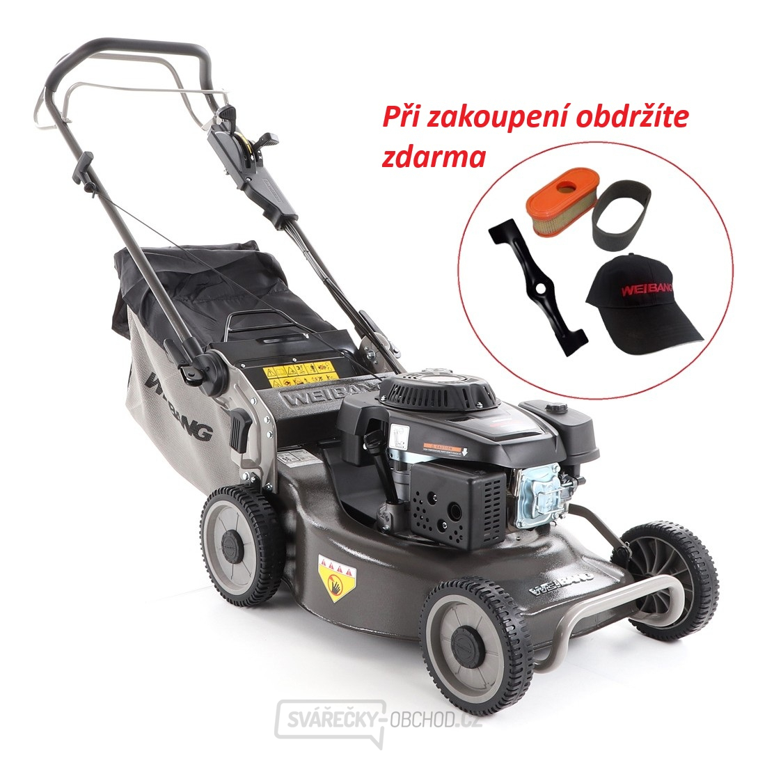 Benzínová sekačka na trávu Weibang WB 507 SCV s pojezdem
