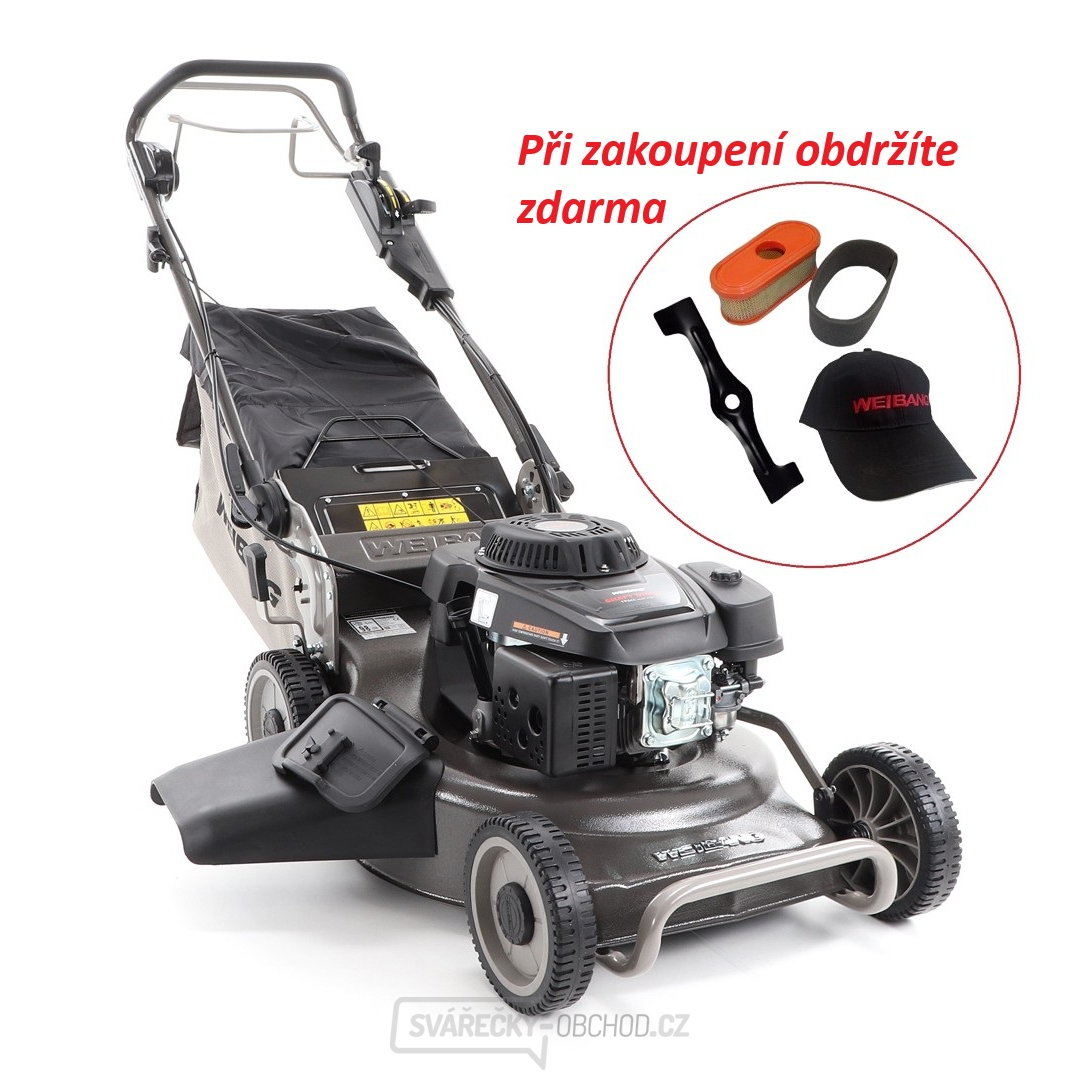 Benzínová sekačka na trávu s pojezdem Weibang WB 507 SCV 6in1